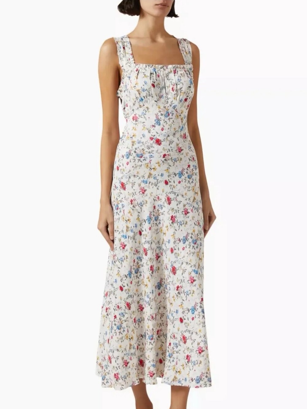NWT DÔEN Ascella Dress in "Blanc Flowering Meadow" Midi Dress - Picture 3 of 15